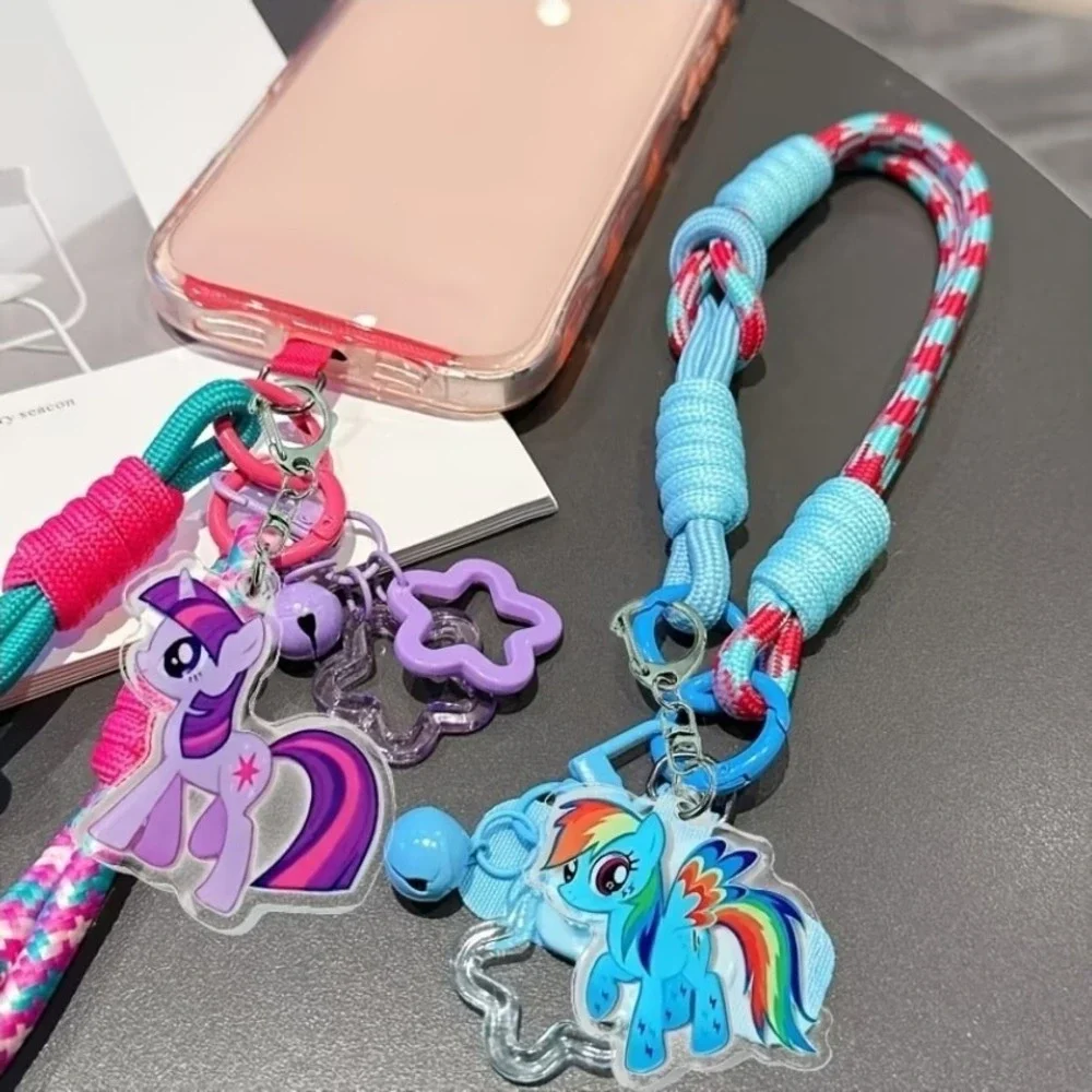 My Little Pony Rainbow Dash Phone Lanyard Charm Braided Rope Keychain MLP Blue